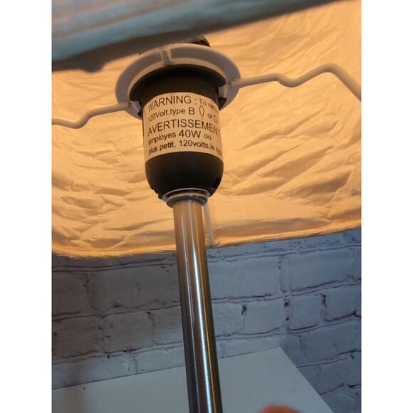 IKEA Magnarp Stainless Table Lamp Crinkle Paper Shade Discontinued Accent Light - Picture 4 of 9